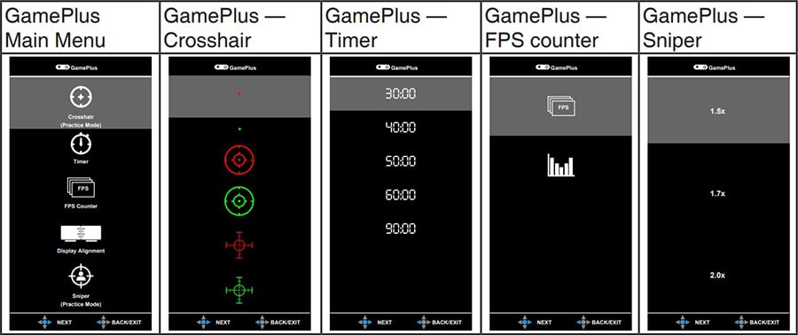 asus vg279qm monitor gameplus features