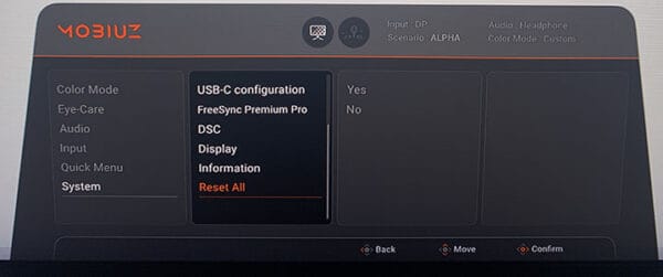 BenQ EX321UX OSD Menu 10