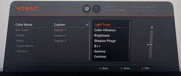 BenQ EX321UX OSD Menu 2