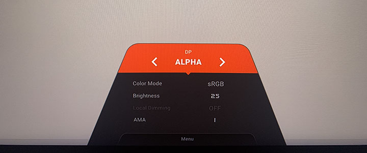 BenQ EX321UX OSD Quick Menu