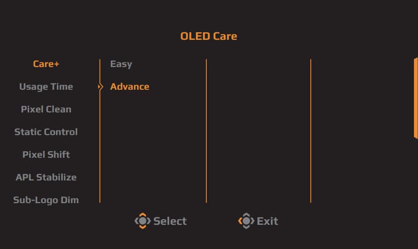 Gigabyte OLED Care