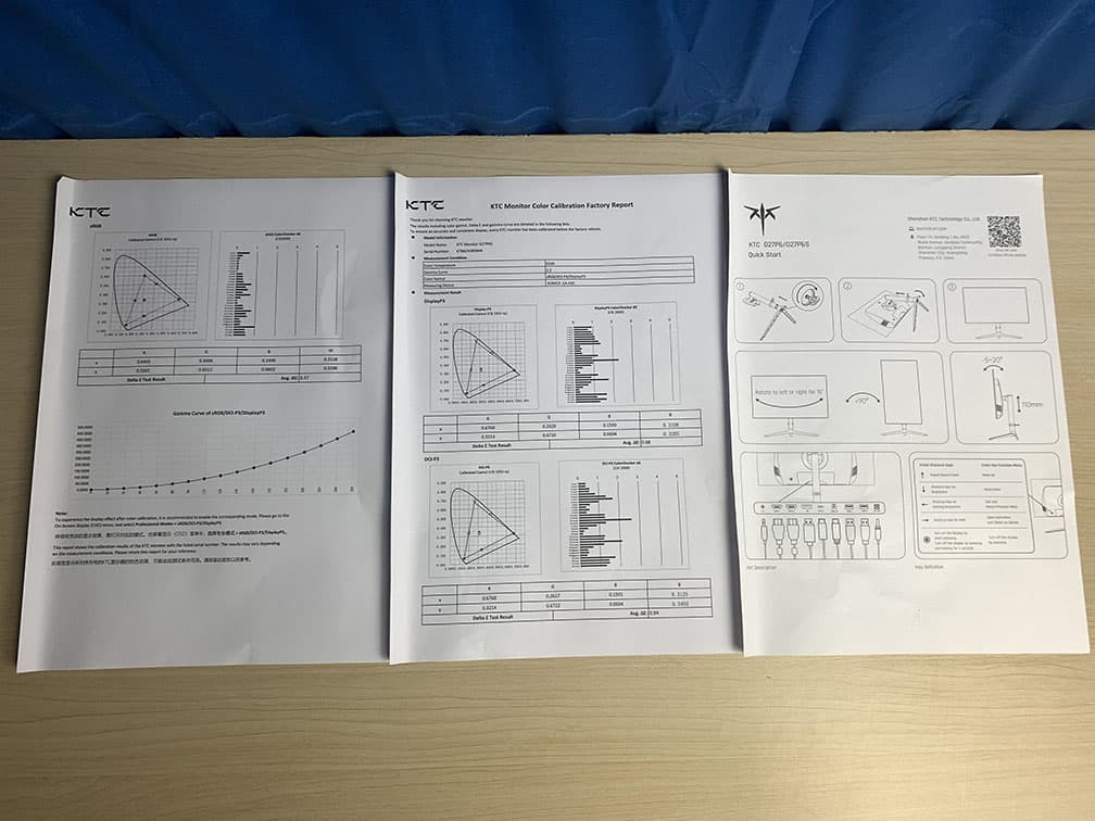 KTC G27P6S Calibration Report