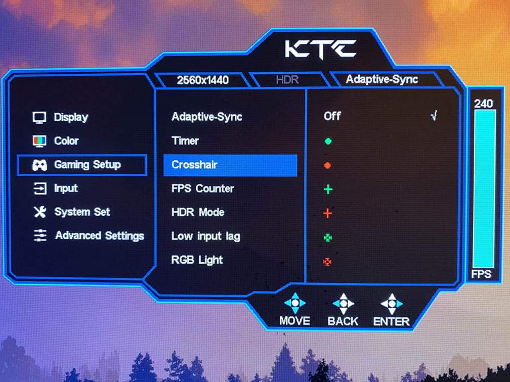 KTC G27P6S Crosshairs