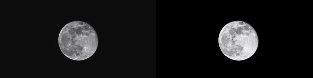Moon SDR vs HDR