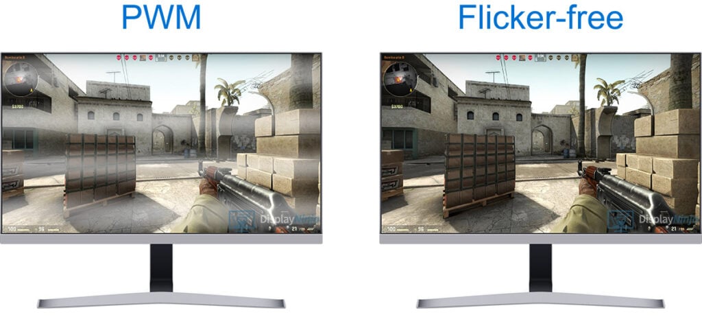PWM vs Flicker free Comparison